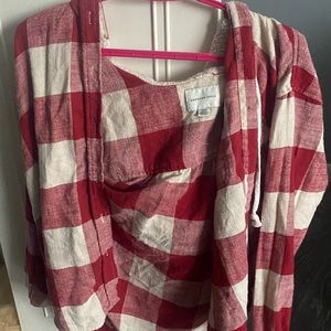American Eagle Flannel with Sherpa hood